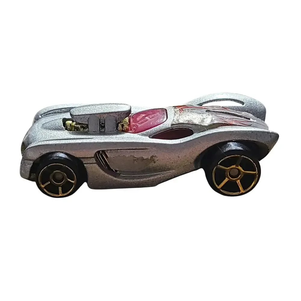 McDonald's Kid's Meal Mattel Hot Wheels 2006 Silver Race Car Die Cast vintage